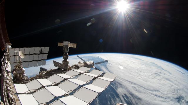 sun photographed from space